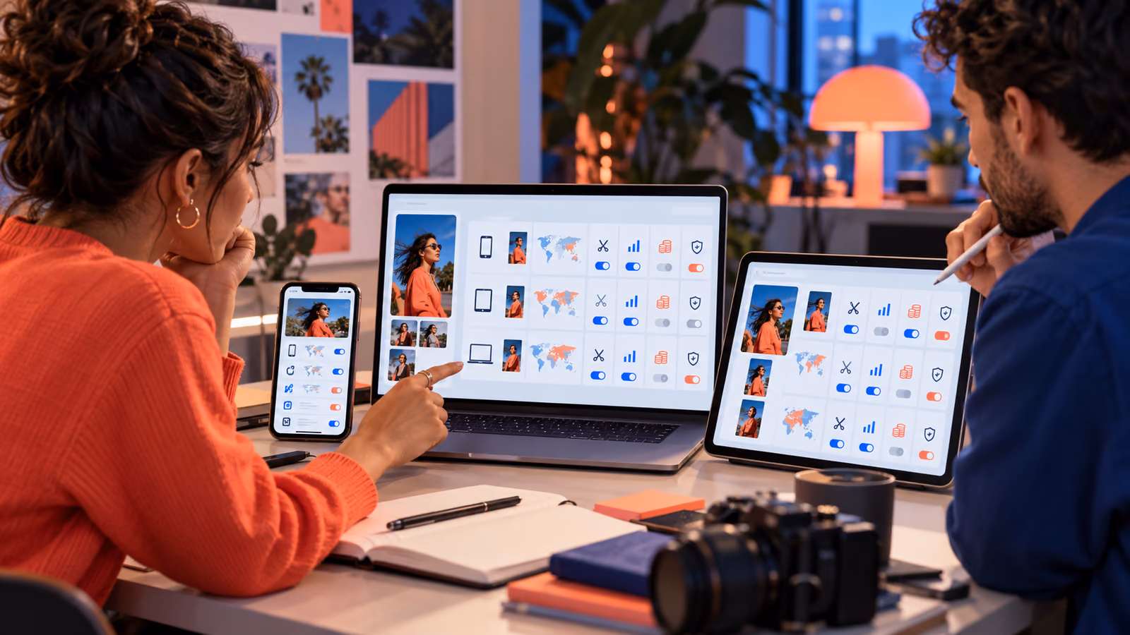 Creator and media buyer comparing a paid-ad rights matrix across TikTok, third-party apps, territories, edits, measurement, and takedown