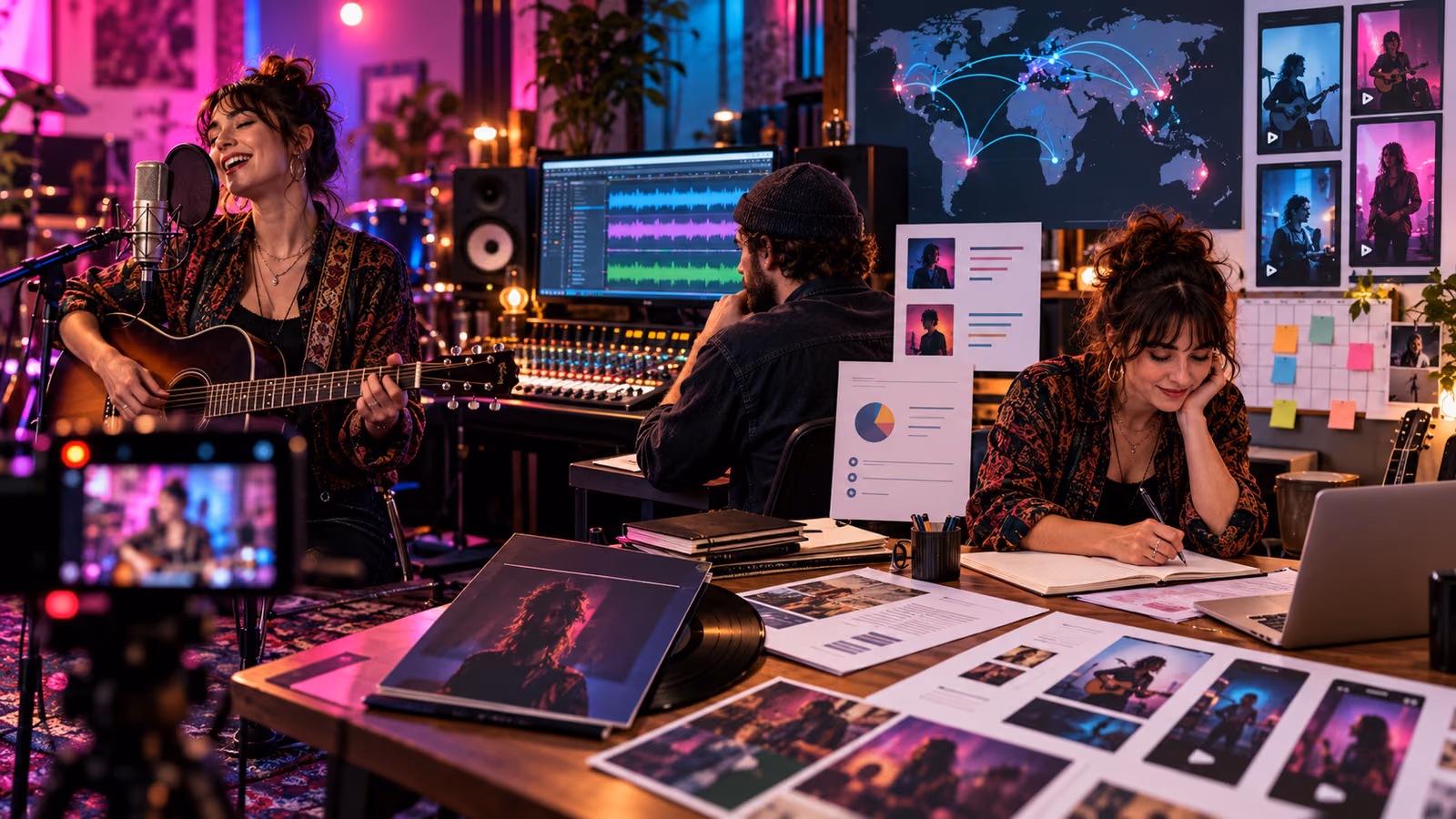 Independent musician and release manager moving a live performance into a rights, metadata, distribution, and launch plan