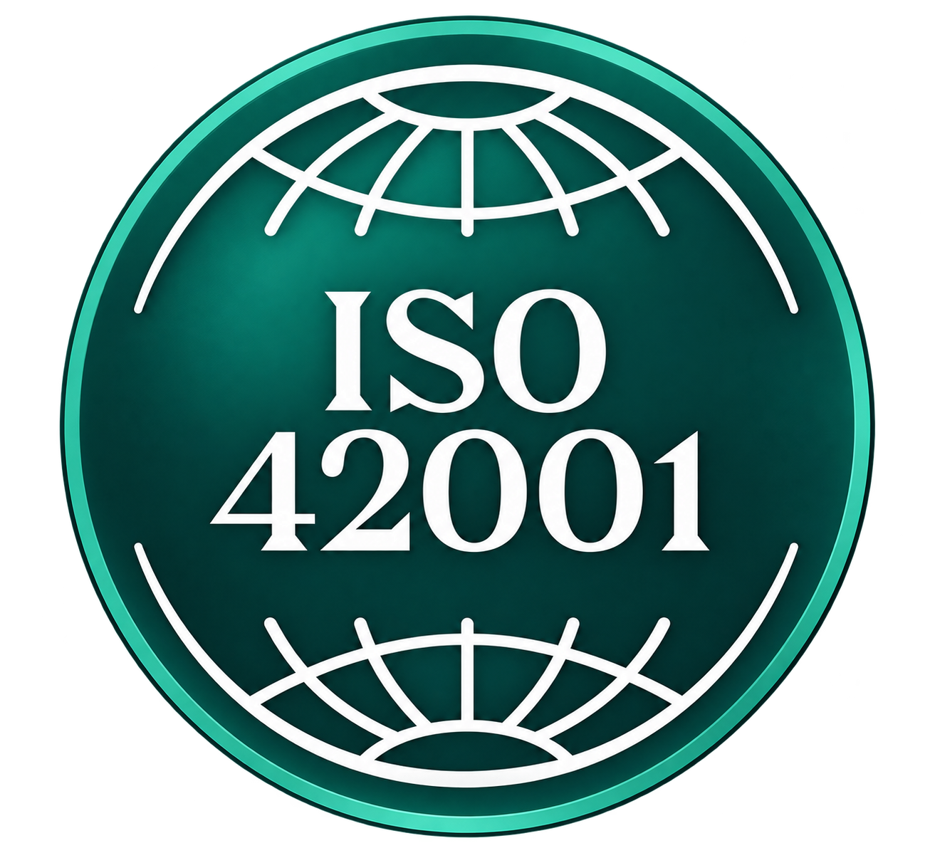 Teal ISO/IEC 42001 framework illustration